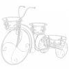 Vintage stílusú bicikli-formájú fém virágtartó állvány