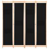Fekete 4-paneles szövetparaván 160 x 170 x 4 cm