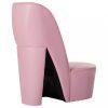 Rózsaszín magas sarkú cipő formájú műbőr szék