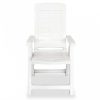 6 db fehér dönthető műanyag kerti szék