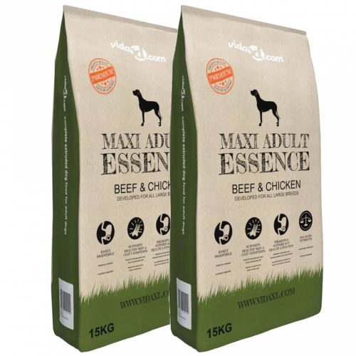 2 db "Maxi Adult Essence Beef & Chicken" prémium kutyatáp 30 kg