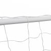2 db fehér acél focikapu hálóval 182 x 61 x 122 cm
