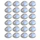 24 db ezüstszínű kerek kültéri napelemes led falilámpa