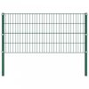 Zöld vas kerítéspanel oszlopokkal 8,5 x 0,8 m 