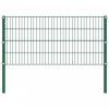 Zöld vas kerítéspanel oszlopokkal 11,9 x 0,8 m