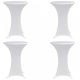 4 darab fehér sztreccs asztalterítő bárasztalhoz Ø60 cm 