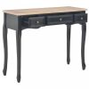 280046 Dressing Console Table with 3 Drawers Black