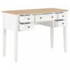 Fehér fa íróasztal 109,5 x 45 x 77,5 cm