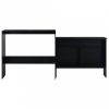 Fekete bárasztal 2 asztallappal 130 x 40 x 120 cm