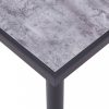 Fekete és betonszürke MDF étkezőasztal 140 x 70 x 75 cm