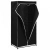 Fekete ruhásszekrény 75 x 50 x 160 cm