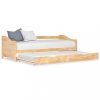Fenyőfa kihúzható kanapéágy keret 90 x 200 cm