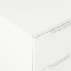 Magasfényű fehér forgácslap tálalószekrény 60 x 35 x 80 cm