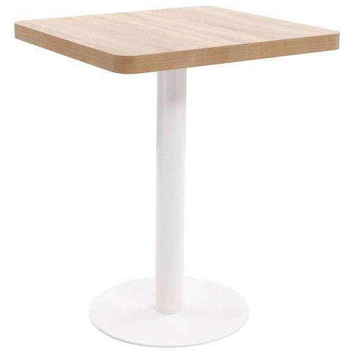 Világosbarna MDF bisztróasztal 60 x 60 cm