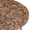 Piros márvány textúrájú valódi kő dohányzóasztal 40x40x40 cm