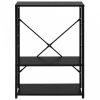 Fekete forgácslap mikrosütő szekrény 60 x 39,6 x 79,5 cm