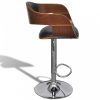 3052716bar stools 2 pcs black bent wood and faux leather (2x241053)