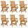 6 db összecsukható tömör tíkfa kerti szék