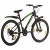 21 sebességes fekete mountain bike 26 hüvelykes kerékkel 36 cm