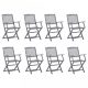8 db összecsukható tömör akácfa kerti szék