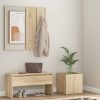 Sonoma tölgy színű szerelt fa előszobabútor-szett