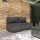 2 részes szürke polyrattan kerti ülőgarnitúra párnákkal