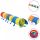 Többszínű poliészter gyerek-játszóalagút 250 labdával 245 cm