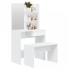 Fehér fésülködőasztal-szett 74,5x40 x 141 cm