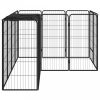 14-paneles fekete porszórt acél kutyakennel 50 x 100 cm