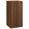 7 db barna tölgyszínű szerelt fa tv-szekrény 30,5 x 30 x 60 cm