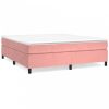 Rózsaszín bársony rugós ágykeret 180x200 cm