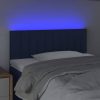 Kék szövet LED-es fejtámla 80 x 5 x 78/88 cm
