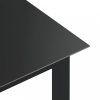Black alumínium és üveg kerti asztal 150 x 90 x 74 cm