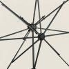 Homokszínű dupla tetejű konzolos napernyő 250 x 250 cm