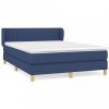 Kék szövet rugós ágy matraccal 140 x 190 cm