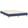 Kék szövet rugós ágy matraccal 140 x 190 cm