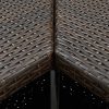 Barna polyrattan sarok bárasztal 100 x 50 x 105 cm