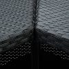Fekete polyrattan sarok bárasztal 100 x 50 x 105 cm