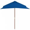 Kék kültéri napernyő farúddal 150 x 200 cm