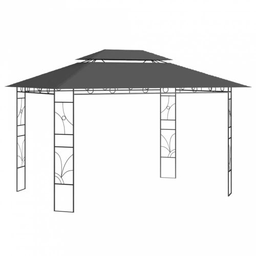 Antracitszürke pavilon 4 x 3 x 2,7 m 160 g/m?