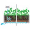 Antracitszürke kerti magaságyás öntözőrendszerrel 100x43x33cm