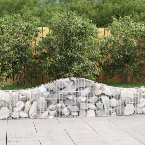 2 db íves horganyzott vas gabion kosár 200x30x40/60 cm