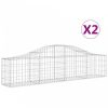 2 db íves horganyzott vas gabion kosár 200x30x40/60 cm