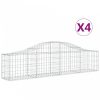 4 db íves horganyzott vas gabion kosár 200x30x40/60 cm