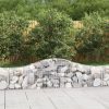 6 db íves horganyzott vas gabion kosár 200x30x40/60 cm