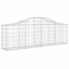 2 db íves horganyzott vas gabion kosár 200x30x60/80 cm