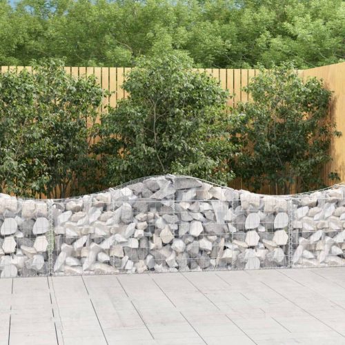 7 db íves horganyzott vas gabion kosár 200x30x60/80 cm