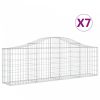 7 db íves horganyzott vas gabion kosár 200x30x60/80 cm