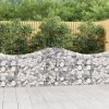 6 db íves horganyzott vas gabion kosár 200x30x80/100 cm