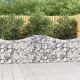 8 db íves horganyzott vas gabion kosár 200x30x80/100 cm